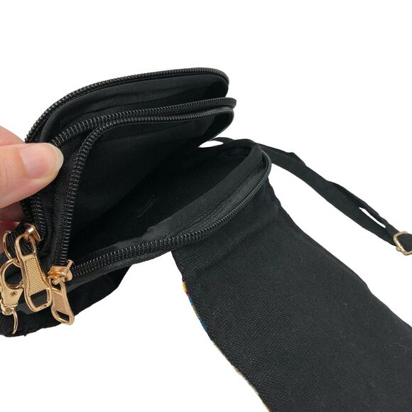 Crossbody Embroidered Handbag Purse Multi-pockets Small NEW - Picture 4 of 7